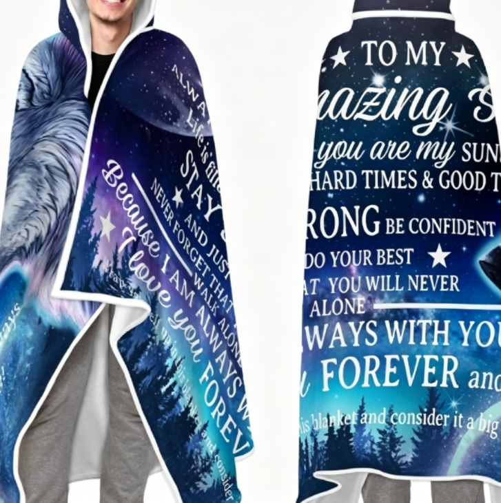 Cashmere blanket hoodie